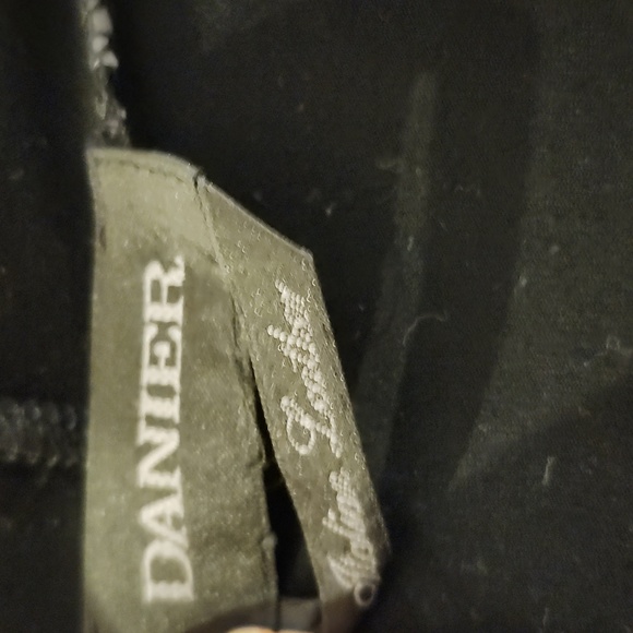 DANIER leather cardigan super soft leather sleeves fabric in black size m - Picture 4 of 5